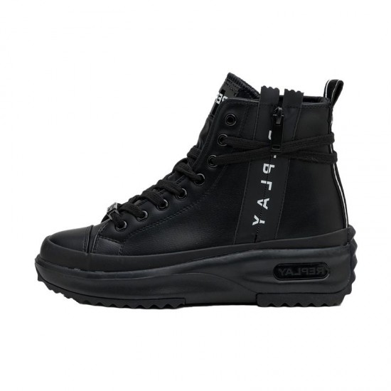 Replay Aqua Zip2 Γυναικεία Sneakers Μαύρα GWV1H.000.C0021S-0003