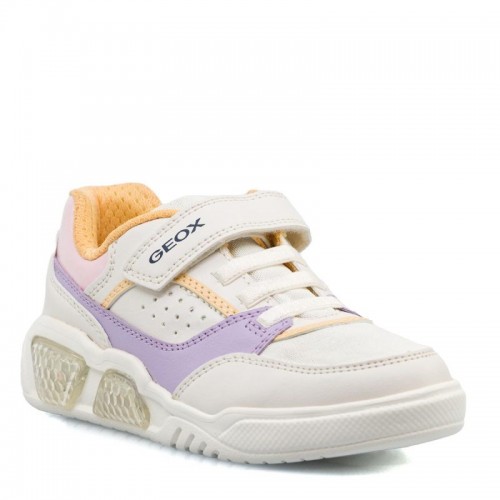 Geox Παιδικά Sneakers Illuminus Ανατομικά για Κορίτσι Μπεζ J35HPA 0BUAS C1P8W