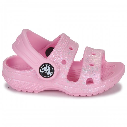 Crocs Παιδικά Ανατομικά Παπουτσάκια Θαλάσσης Glitter Ροζ 207983-6S0