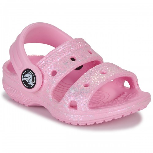 Crocs Παιδικά Ανατομικά Παπουτσάκια Θαλάσσης Glitter Ροζ 207983-6S0