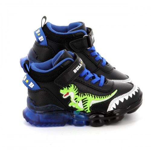 Bull Boys Παιδικά Sneakers High με Φωτάκια για Αγόρι Μαύρα DNAL2200