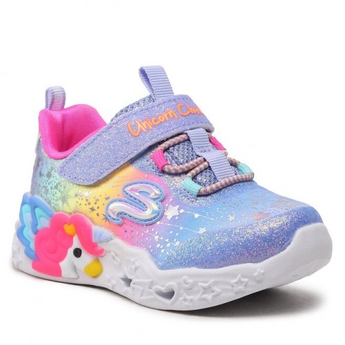 Skechers Παιδικά Sneakers Unicorn Charmer Twilight Dream με Σκρατς και Φωτάκια για Κορίτσι Λιλά 302681N-BLMT