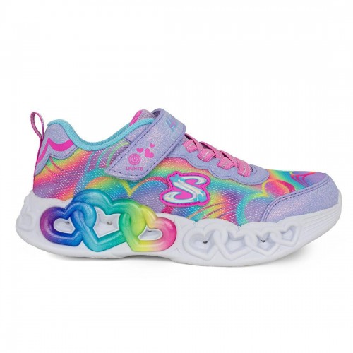 Skechers Παιδικά Sneakers Infinite Heart Lights με Φωτάκια για Κορίτσι Λιλά 303750L-LVMT