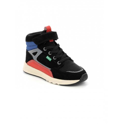 Kickers Παιδικά Sneakers High Μαύρα 910850-30-83 Πολύχρωμα