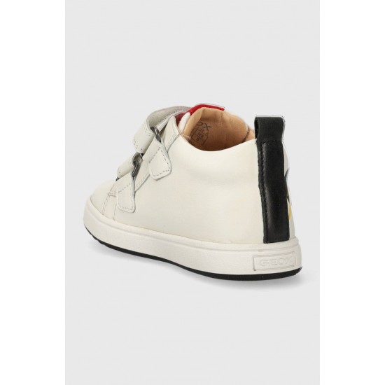 Geox Παιδικά Sneakers Ανατομικά με Σκρατς για Αγόρι Λευκό B364DB-00085-C0653