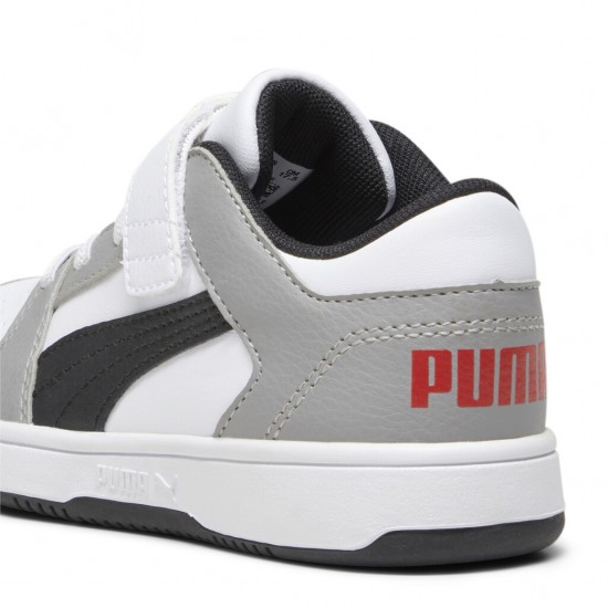 Puma Αθλητικά Παιδικά Παπούτσια Μπάσκετ Rebound Layup Μαύρο -  Γκρι 370492-20