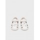 Mayoral Σανδάλια First Steps ECOFRIENDS από δέρμα baby 23-41422-043 λευκό - ασημί