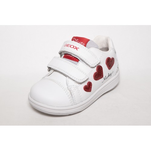 Geox Παιδικό Sneaker με Σκρατς για Κορίτσι Λευκό B251HA-00085-C1000