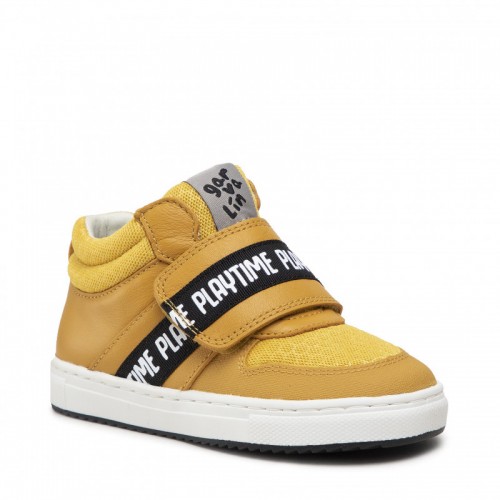 Garvalin Παιδικό Sneaker High 211638 με Σκρατς για Αγόρι Κίτρινο