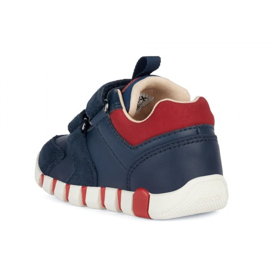 Geox Παιδικά Sneakers Iupidoo Ανατομικά με Σκρατς για Αγόρι Navy B3555D-022BC-C0735