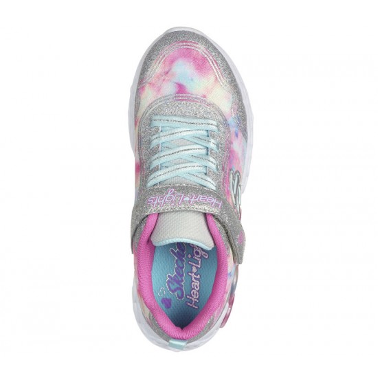 Skechers Παιδικά Sneakers Infinite Heart Lights με Φωτάκια για Κορίτσι Silver 303753L-SMLT