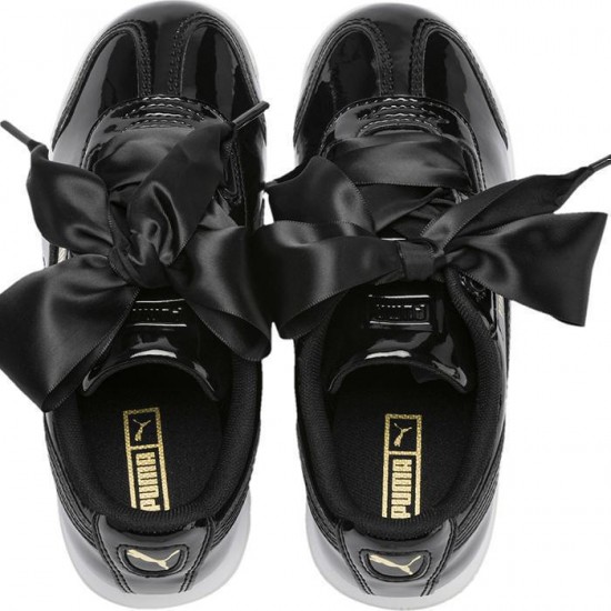 Παιδικά δετά sneakers PUMA για κορίτσια σε μαύρο Χρώμα 370609-02