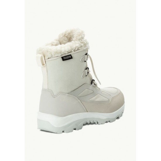Παιδικές χειμερινές μπότες Jack Wolfskin VOJO SHELL XT TEXAPORE MID 4054101-5062-350 σε χρώμα Πέρλα