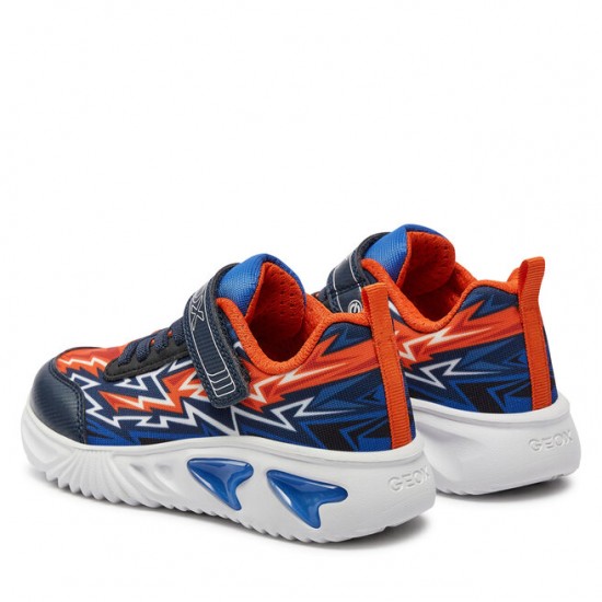 Geox Παιδικά Sneakers Assister Ανατομικά με Φωτάκια Navy Μπλε J45DZB 02ACE C0820