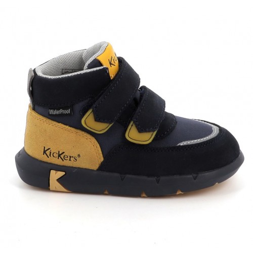 Kickers Παιδικά Sneakers High Junibo Ανατομικά με Σκρατς για Αγόρι Μπλε 878780-10-103